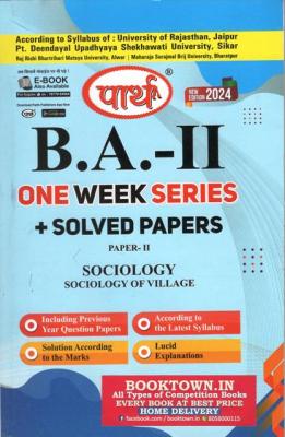 Parth Sociology Sociology of Village Paper-II One Week Series For B.A Second Year Students Exam Latest Edition